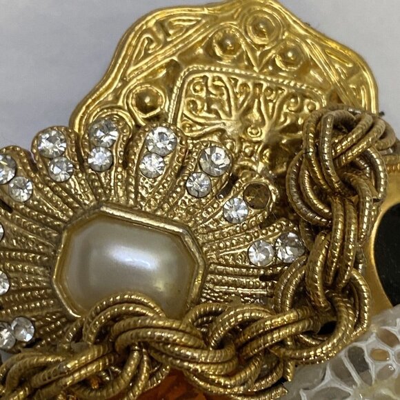 Babe Fables Pendant Art Dede Mergele Signed Monique New Orleans Art Deco - Picture 8 of 9